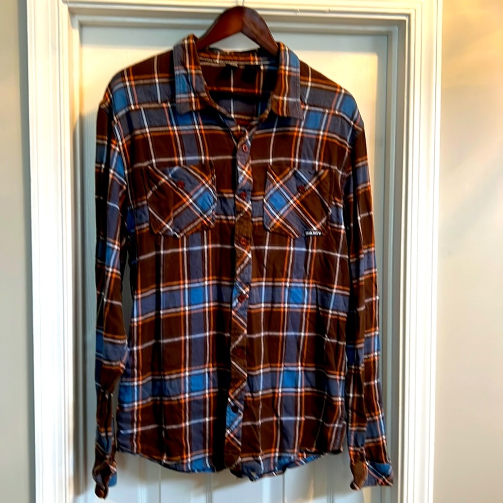 Men’s vintage RUSTY long sleeve flannel shirt. Men’s size XL .